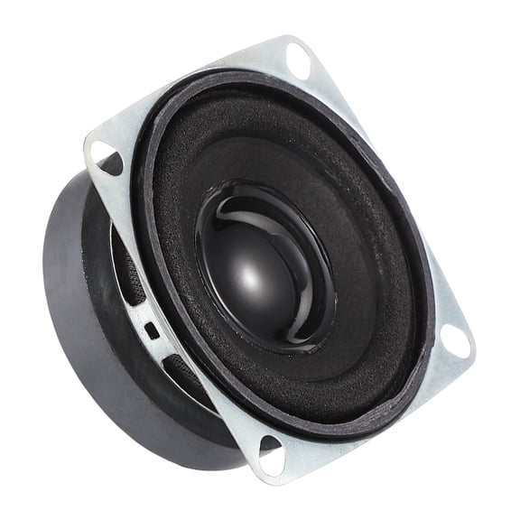 Uxcell 2 Pack 3W 3 Ohm Small Speakers Metal Shell Square Micro External Magnet Speaker for Mini Speakers DVD Multimedia Mobile Portable Advertising Machine,45mm Black