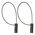 thumbnail image 1 of Uxcell 2 Pack 4 Digit Combination Lock, Helmet Padlock Cable Lock Locker Lock with 1.97Ft Flexible Security Steel Lock Thick Wire for Bike Locker Travel Luggage, Black, 1 of 6
