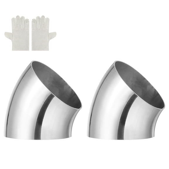 Uxcell 2 Pack 45 Degree Exhaust Elbow Pipe Kit 0.05" Thickness 3" OD
