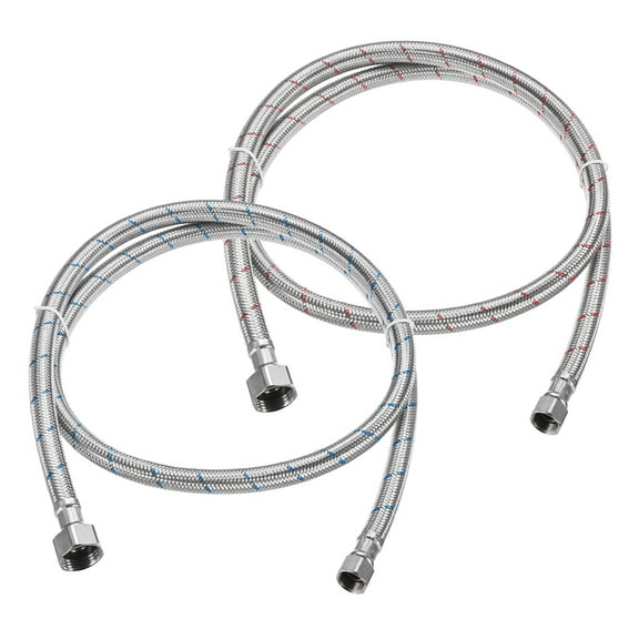 Uxcell 2-Pack 47 Inch Faucet Hose Connector, 9/16" x G1/2 Female Thread Connector for Bathroom
