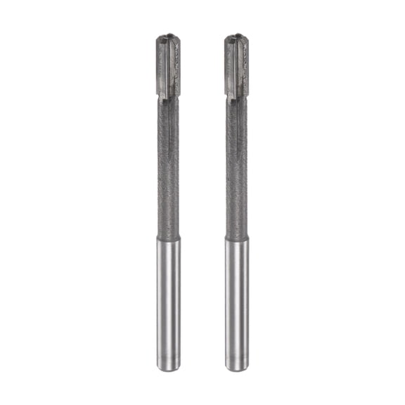 Uxcell 2 Pack 6mm H7 C1/K30 Tungsten Carbide Tip Straight Flutes Lathe Machine Chucking Reamers