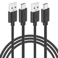 thumbnail image 1 of Uxcell 2 Pack 9.8Ft USB to Micro USB Power Extension Cable, Long Charging Cord, Black, 1 of 6
