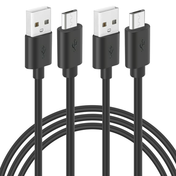 Uxcell 2 Pack 9.8Ft USB to Micro USB Power Extension Cable, Long Charging Cord, Black