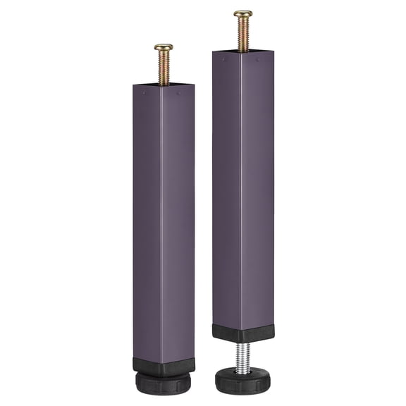 Uxcell 2 Pack Adjustable Height Bed Frame Support Legs(200mm-235mm/7.9"-9.3"), Gray