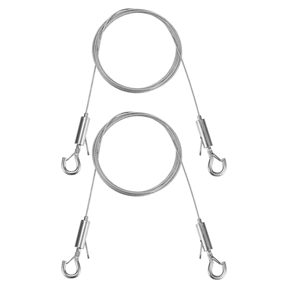 Uxcell 2-Pack Adjustable Picture Hanging Wire, 6.6ft x 0.06"( L x Dia ) Mirror Hanging Wire, Picture Hanging Wire Kit, Picture Frame Wire