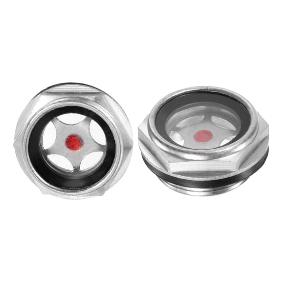 Uxcell 2 Pack Air Compressor Oil Sight Glass M26 x 1.5mm Glass for Air Compressor