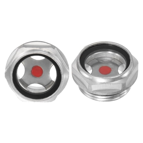 Uxcell 2 Pack Air Compressor Oil Sight Glass M33 x 2mm Toughened Glass for Air Compressor
