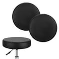 thumbnail image 1 of Uxcell 2-Pack Bar Stool Covers Round, for 12-14 Inch Chair Waterproof PU Seat Covers with Elastic Bands [Black], 1 of 8