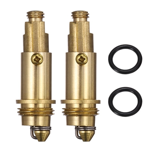 Uxcell 2 Pack Basin Sink Clicker, Replacement Sink Basin Clicker Brass Push Spring Plug for Home Bathroom Bathtub Sinks Drain Stopper, 24mm Closed Height