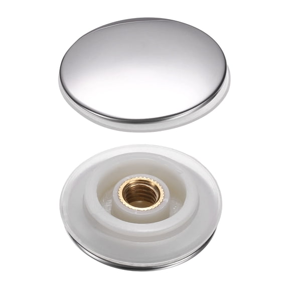 Uxcell 2 Pack Basin Waste Sink Plug, 35.5mm Dia Push Button Click Sink Drains Stainless Steel Drain Plug Stopper Replacement for Bathroom Kitchen Basins