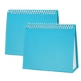thumbnail image 1 of Uxcell 2 Pack Blank Desk Calendar Base, Flip Calendar Standing 8.3 x 6.7" Pearl Paper Small Desk Calendar for DIY Home Office Desktop Accessory Decor Monthly Planner, Sky Blue, 1 of 6