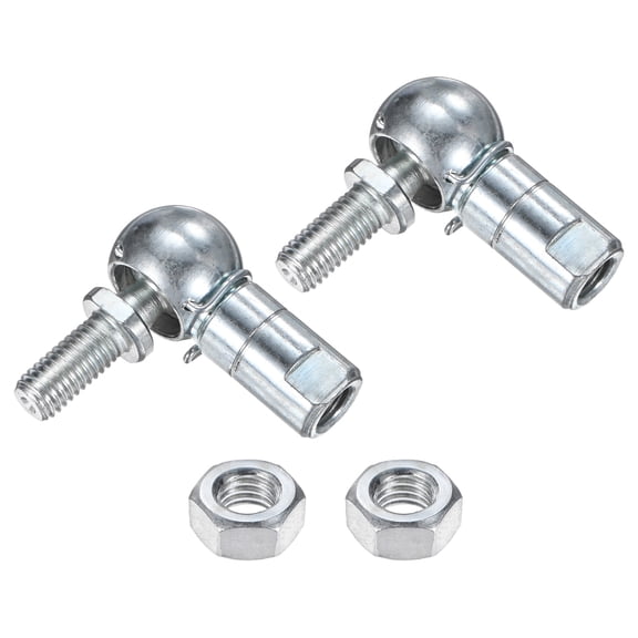 Uxcell 2-Pack CS13 Ball Head Rod End Bearing, M8x1.25 Right Male and Right Female Thread Carbon Steel for Automotive