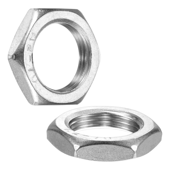 Uxcell 2-Pack Cast Pipe Fitting Hex Locknut, G3/4 Female Thread Stainless Steel Hex Locking Nut