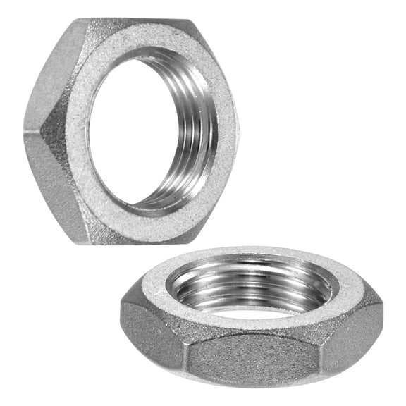 Uxcell 2-Pack Cast Pipe Fitting Hex Locknut, G3/8 Female Thread Stainless Steel Hex Locking Nut