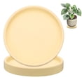thumbnail image 1 of Uxcell 2-Pack Ceramic Plant Saucers, 4.3 Inch ID Flower Pot Plant Saucers, Flowerpot Drip Tray [4.7 Inch OD, Light Yellow], 1 of 6