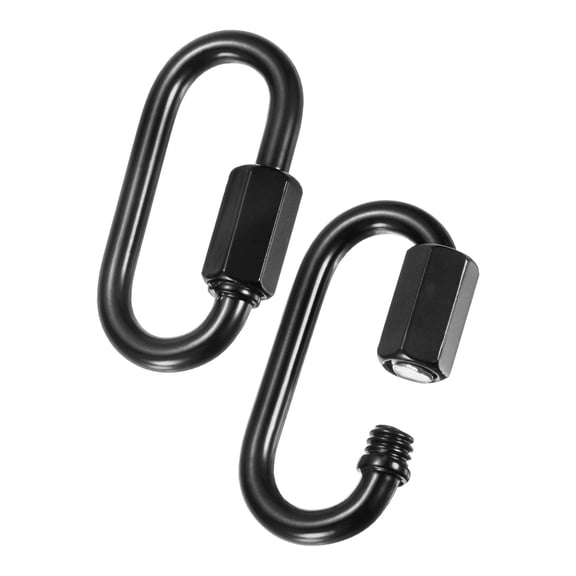 Uxcell 2-Pack Chain Quick Links, M4 Electroplated Iron 1.73 Inch Heavy Chain Connector Link 33Lbs Weight Capacity