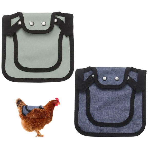 Uxcell 2-Pack Chicken Saddle for Hens, 9.8 Inch Canvas Chicken Apron Back Protector with Adjustable Strap for Hens [Lavender/Gray]