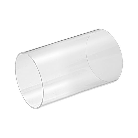 Uxcell 2 Pack Clear Rigid Acrylic Pipe, 75mm(2.95") ID x 80mm(3.15") OD 4" Round Polycarbonate Tube Plastic Tubing for Plumbing, Lighting, Aquarium, DIY Projects