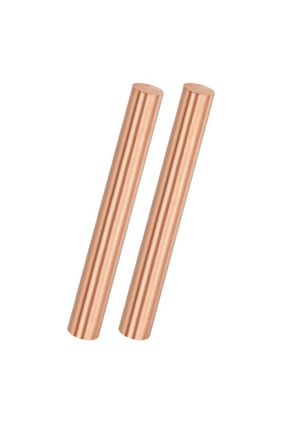 2-Pack Copper Round Rod 12mm x 100mm T2 Copper Stock