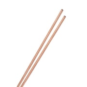 Uxcell 2-Pack Copper Round Tube, 4mm OD 1mm Thick 300mm Length Straight Pipe Tubing
