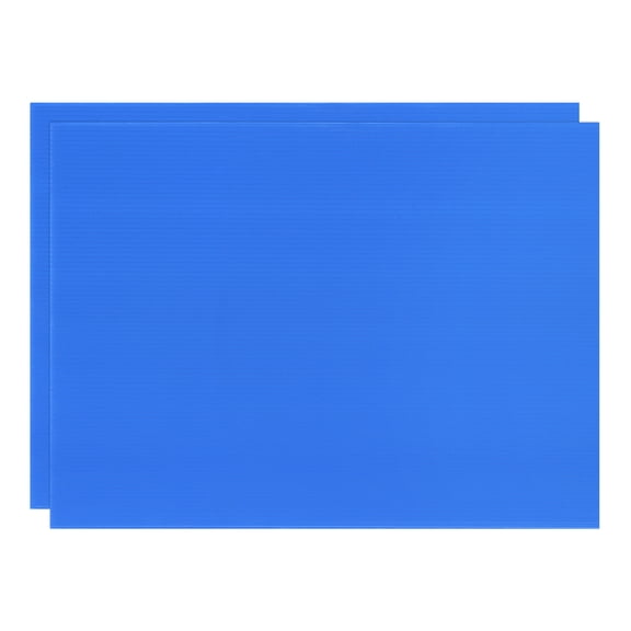 Uxcell 2-Pack Corrugated Plastic Sheets, 12 Inch x 16 Inch Waterproof Blank Corrugated Poster Board Yard Signs [3mm Thick, Blue]