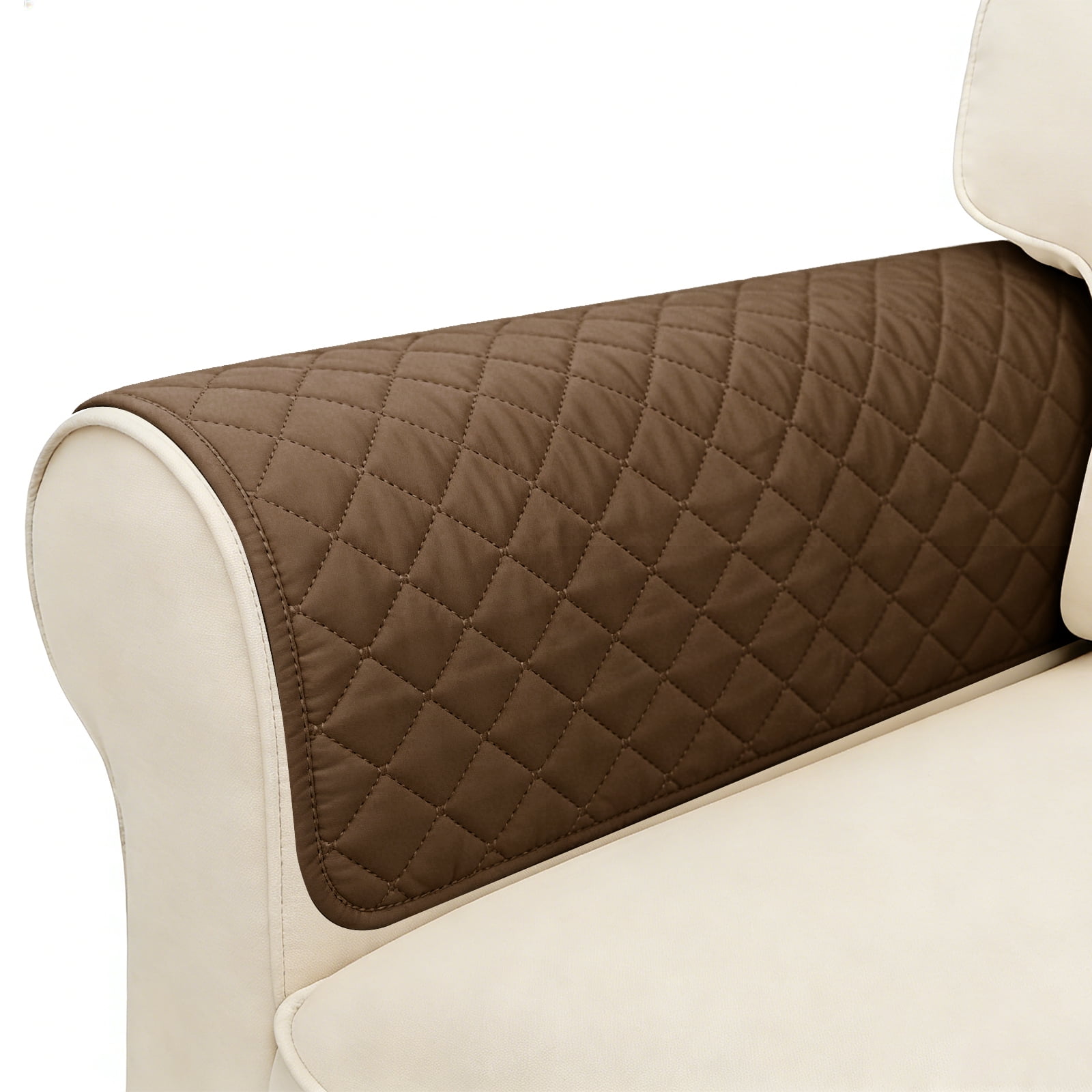 Uxcell 2 Pack Couch Arm Covers, 24" x 20" Waterproof Armrest Cover for Sofa, Non-Slip Chair Arm Covers Protector, Headrest Cover, Dark Brown