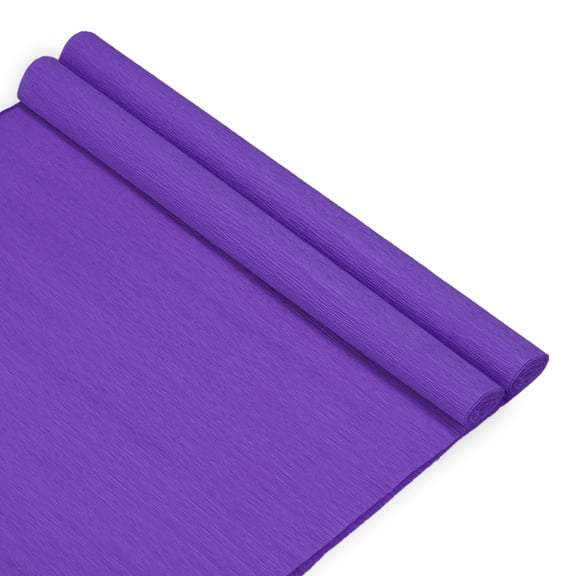 Uxcell 2-Pack Crepe Paper Rolls 8.2ft x 20 Soft Paper Streamer Sheet Decorative Craft Streamer [Purple]