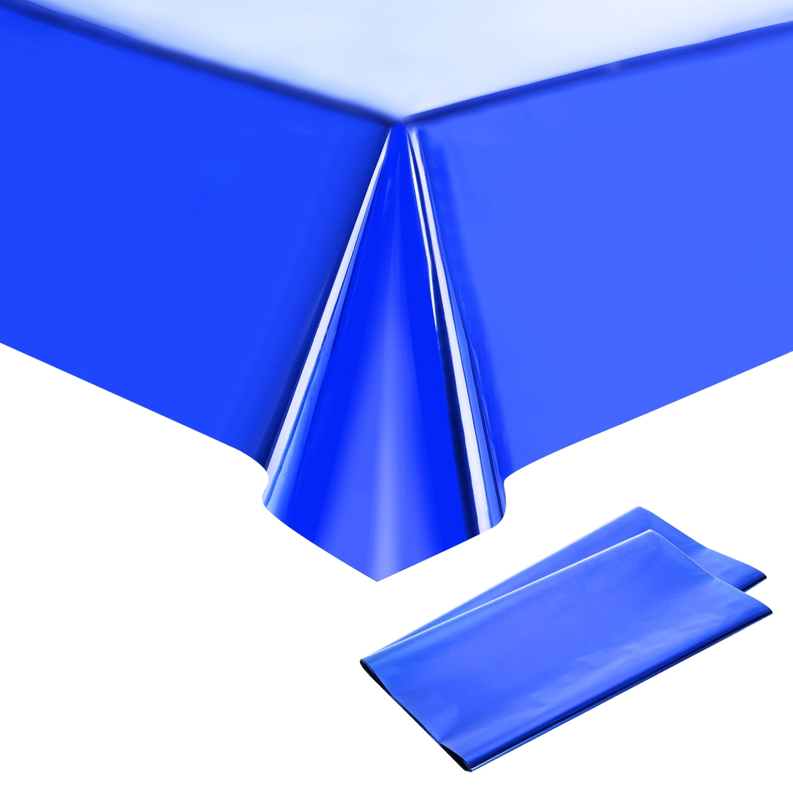 Uxcell 2 Pack Dark Blue Disposable Plastic Tablecloths 54 Inch x 108