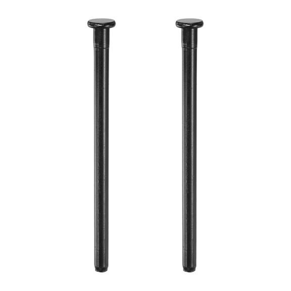 Uxcell 2 Pack Door Hinge Pins, 4 Inch Removable Interior Door Security Hinges Pin Screws Replacement Closing Pins Closer for Repair Residential Wood Door Parts, Matte Black