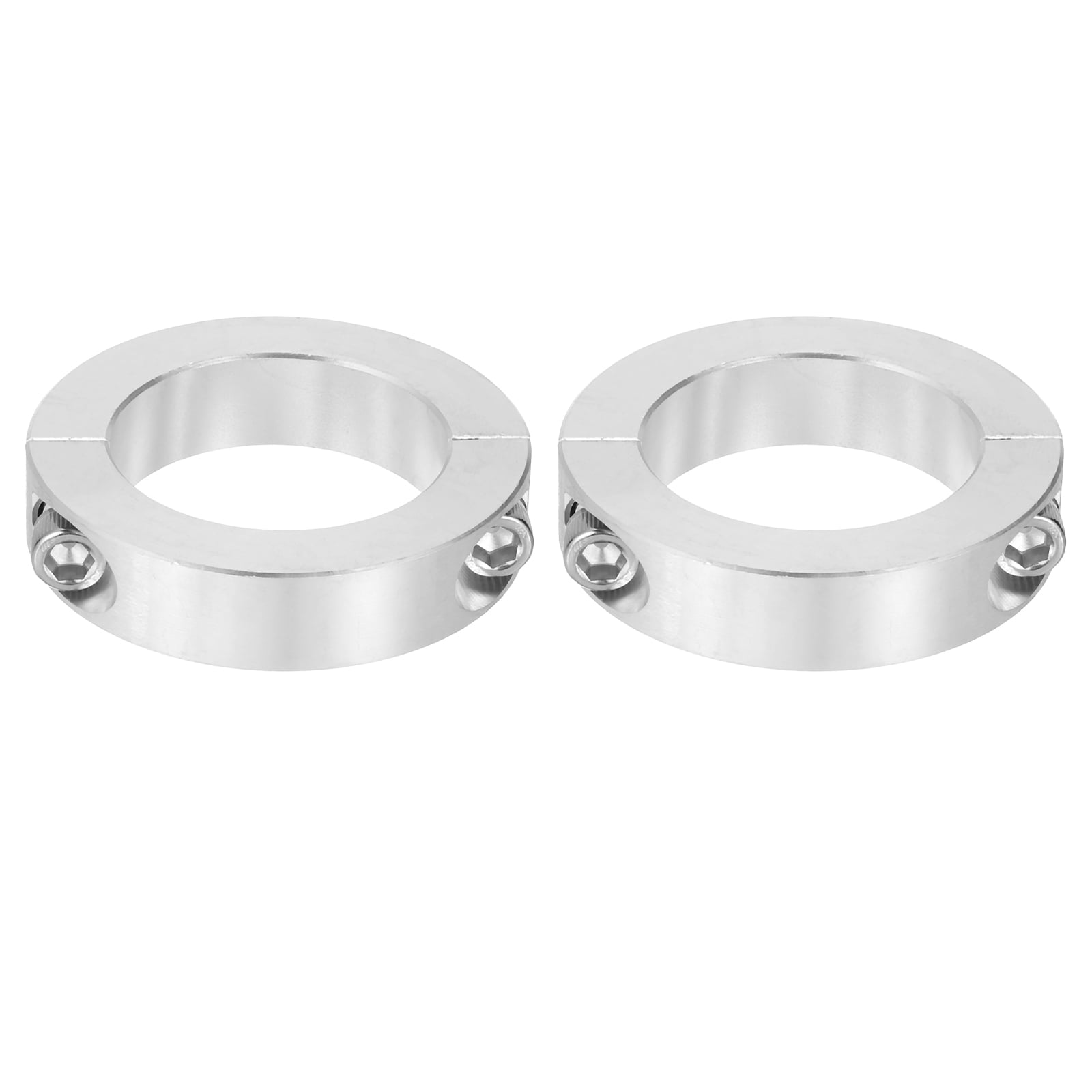 Uxcell 2 Pack Double Split Shaft Collar 2" Bore, Two-Piece Clamping Collar 3" OD, Clamp-On Set Screw Collars (2024 Aluminum)