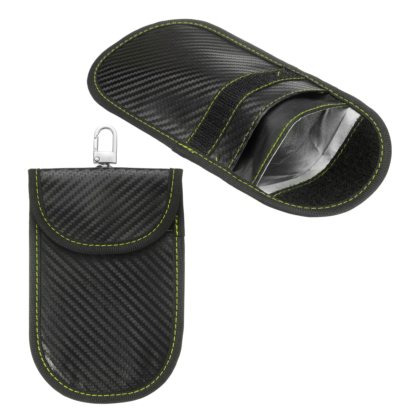 Faraday sleutelhanger beschermer (2 stuks), premium Faraday tas/zakje, autosleutelsignaalblokker, signaalblokkering tas voor mobiele telefoon privacy P (zwart Faraday sleutelhanger beschermer (2 stuks), premium Faraday tas/zakje, autosleutelsignaalblokker, signaalblokkering tas voor mobiele telefoon privacy P (zwart
