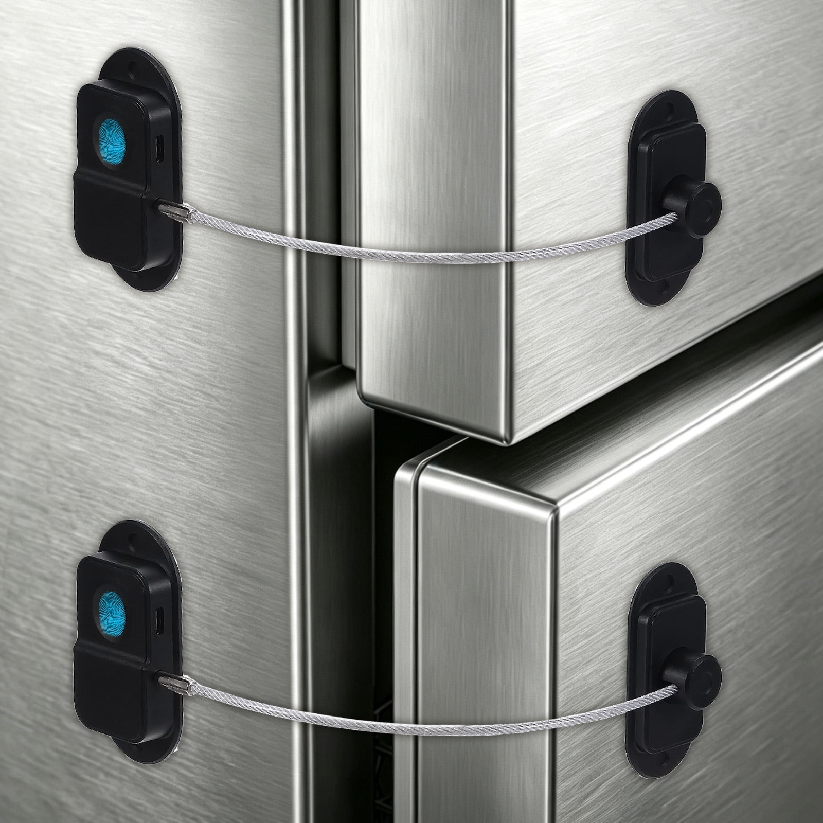 Usb Smart Key Lock Uxcell 2 Pack Fingerprint Fridge Lock Refrigerator Lock, Heavy Duty ...