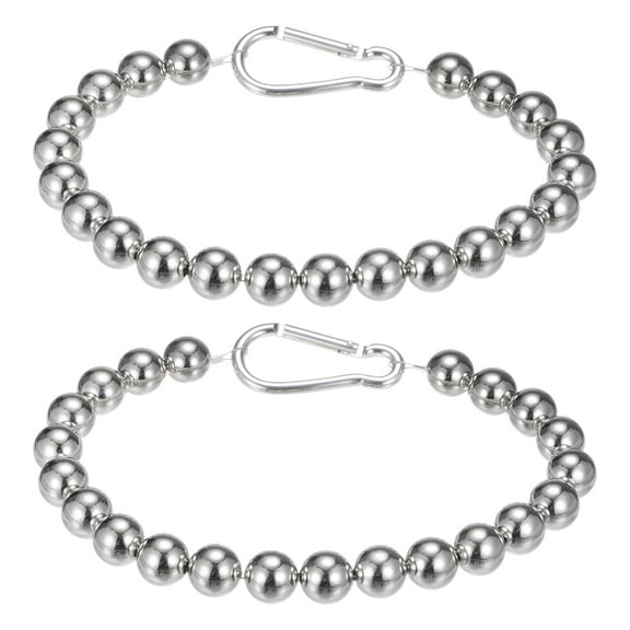 Uxcell 2 Pack Flagpole Retainer Ring -22 beads 0.71" Flag Pole Beaded Retainer Ring for Flagpole(Silver)
