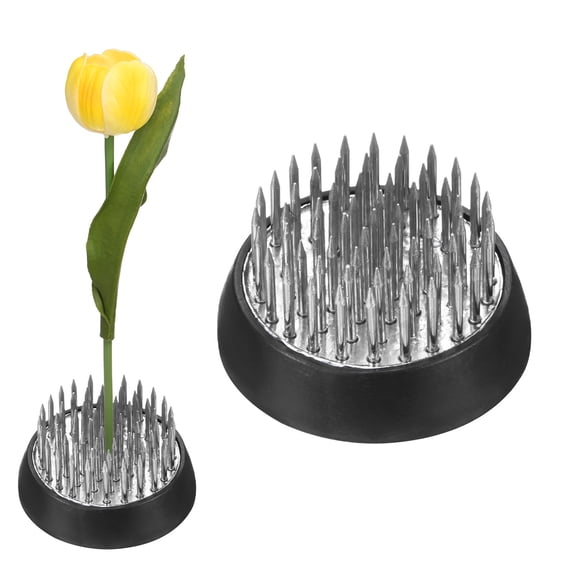 Uxcell 2-Pack Flower Frog 1.34" Round Steel Flower W Rubber Base