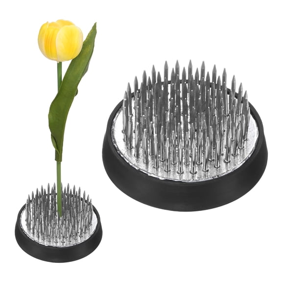 Uxcell 2-Pack Flower Frog 1.57" Round Steel Flower W Rubber Base