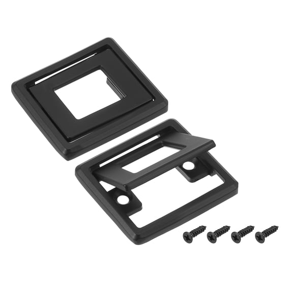 Uxcell 2 Pack Flush Pull Handle, 1.3 Inch Hole Center Recessed Furniture Grip, Black