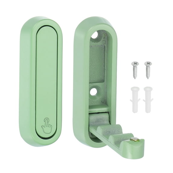 Uxcell 2 Pack Folding Coat Hooks, 2.87" Heavy Duty Foldable Wall Hooks Round Wall Mounted Towel Hook Space-Saving for Bathroom Kitchen Entryway Closet, Matte Green