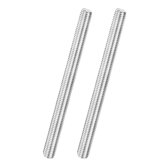 Uxcell 2-Pack Fully Threaded Rod, M12x150mm 304 Stainless Steel Right Hand Thread Bar Studs Metric Threaded Screw