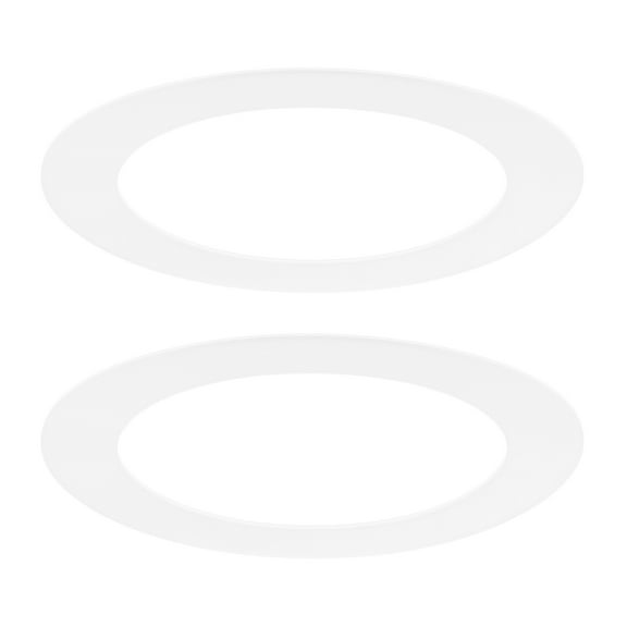 Uxcell 2-Pack Goof Rings for 5" Recessed Lights, 4.5" ID 6.3" OD Durable Plastic Trim Ring Flush Mount White