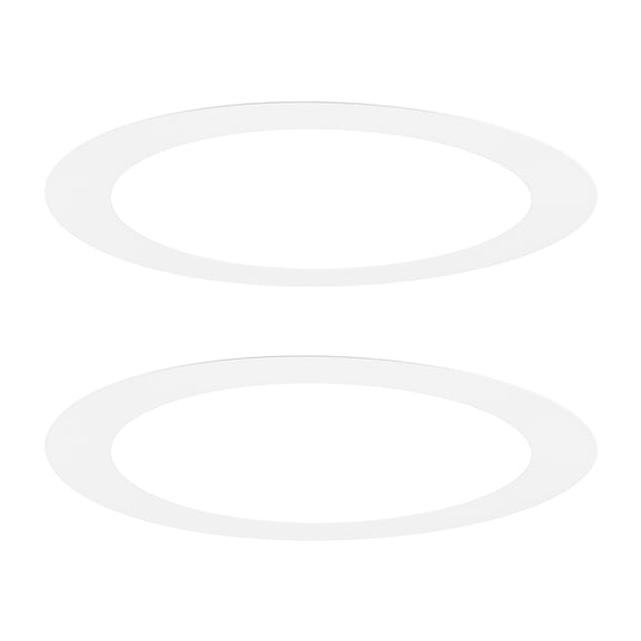 Uxcell 2-Pack Goof Rings for 6" Recessed Lights, 6.3" ID 8.3" OD Durable Steel Trim Ring Flush Mount Matte White
