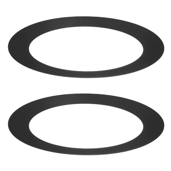 Uxcell 2-Pack Goof Rings for 6" Recessed Lights, 6.3" ID 8.6" OD Durable Steel Trim Ring Flush Mount Black