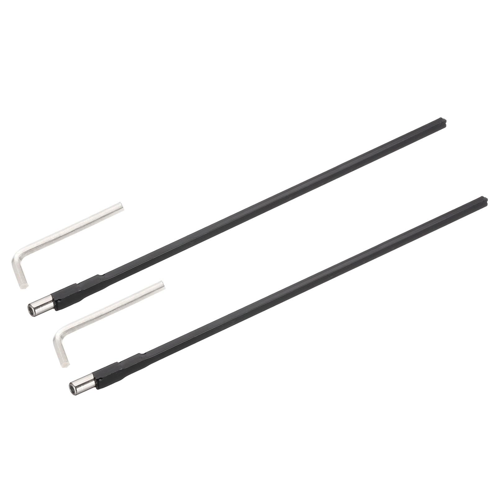 Uxcell 2 Pack Guitar Two Way Rod, 380mm Low-Profile Guitar Rod with 4mm L-Wrench, Luthier Tools for Electric Acoustic Bass Guitars Neck Repair Adjustment, Black