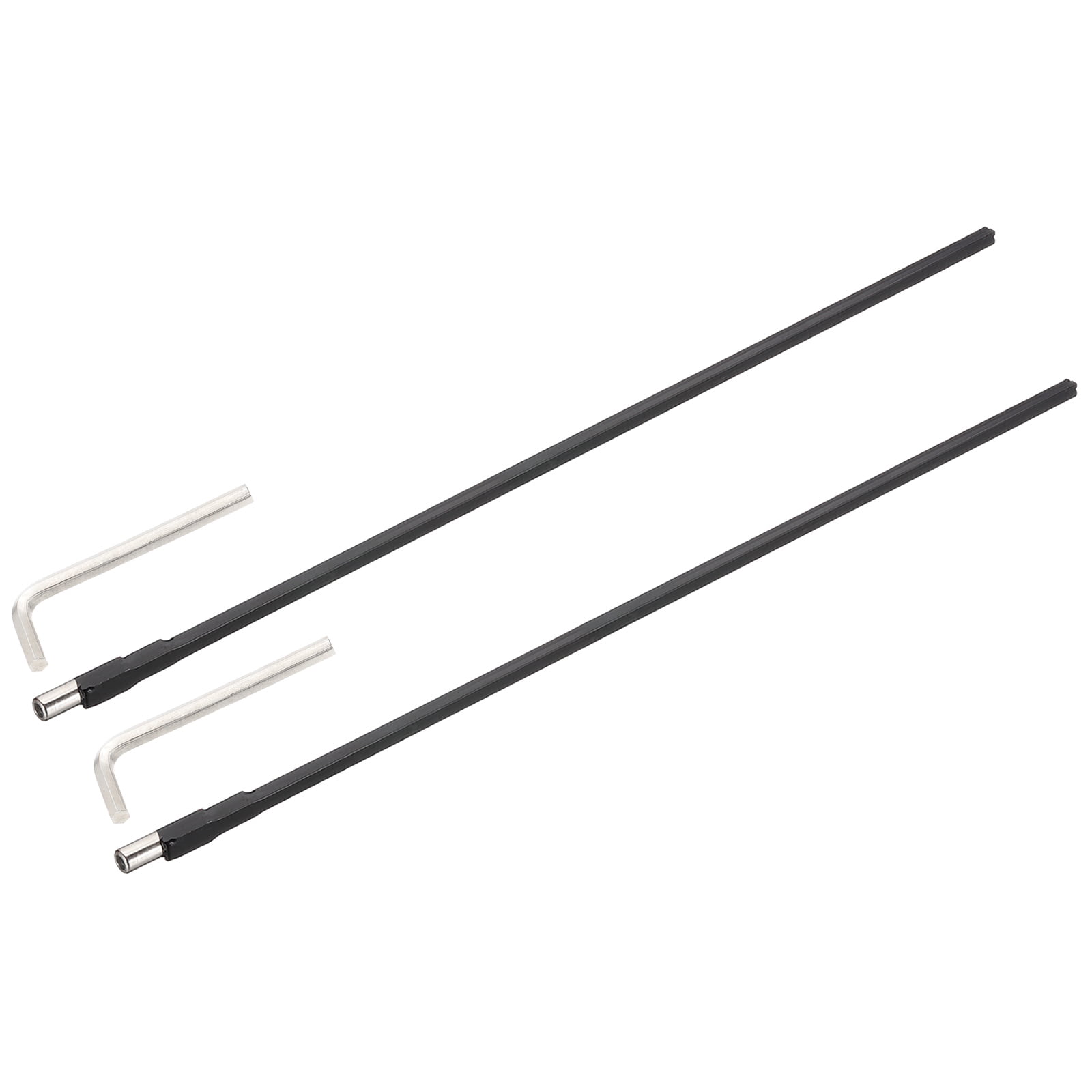 Uxcell 2 Pack Guitar Two Way Rod, 460mm Low-Profile Guitar Rod with 4mm L-Wrench, Luthier Tools for Electric Acoustic Bass Guitars Neck Repair Adjustment, Black