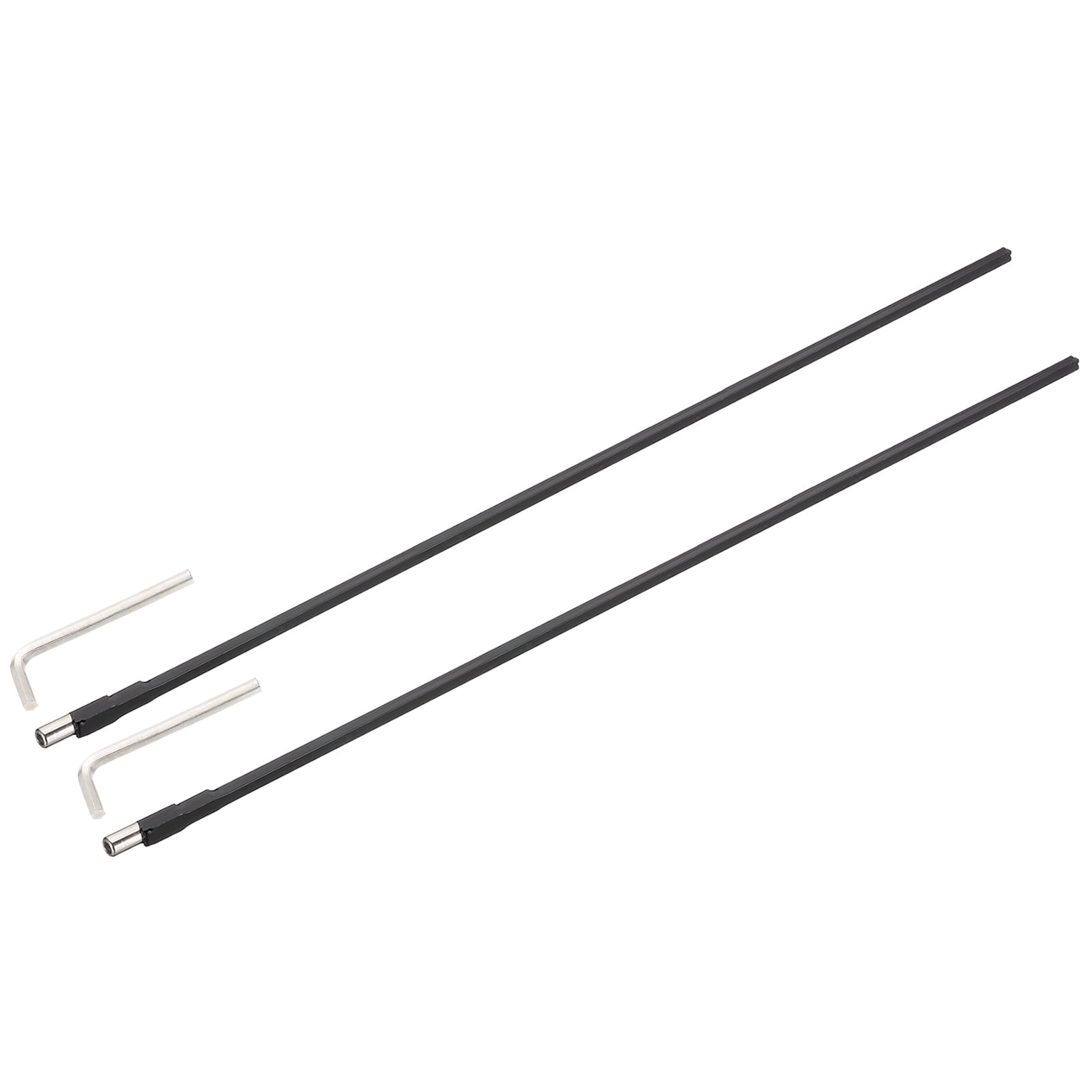 Uxcell 2 Pack Guitar Two Way Rod, 580mm Low-Profile Guitar Rod with 4mm L-Wrench, Luthier Tools for Electric Acoustic Bass Guitars Neck Repair Adjustment, Black