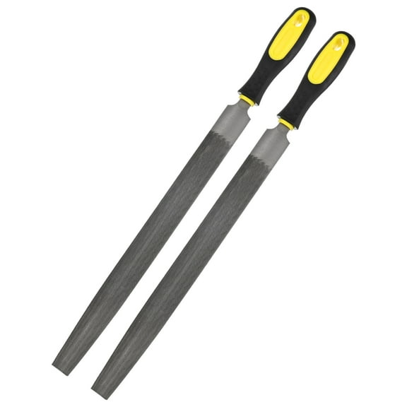 Uxcell 2-Pack Half-Round Metal File 12 Inch, High Carbon Steel File Hand W Handle