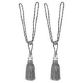 thumbnail image 1 of Uxcell Polyester Fiber 2 Pack Handmade Crystal Curtain Tiebacks for Home Office Decorative Gray, 1 of 7