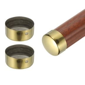 Uxcell 2 Pack Handrail End Caps, 50mm(1.97") Stainless Steel Round Handrail End Cover Hand Railing Fittings Protector for Wooden Staircase Handrails Guardrail Furniture, Gold