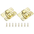 thumbnail image 1 of Uxcell 2 Pack Hasp Clasp Latch Lock, 30 x 18mm Decorative Retro Toggle Latch, Gold, 1 of 6