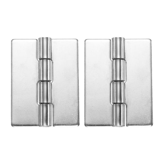 Uxcell 2 Pack Heavy Duty Weldable Hinges, 2.5" x 1.97" x 0.08" Weld on Butt Hinge 304 Stainless Steel Folding Metal Gate Hinges for Trailer Doors, Silver