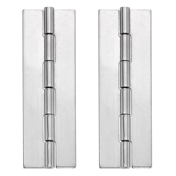 Uxcell 2 Pack Heavy Duty Weldable Hinges, 4" x 1.26" x 0.06" Weld on Butt Hinge 304 Stainless Steel Folding Metal Gate Hinges for Trailer Doors, Silver